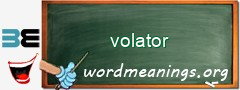 WordMeaning blackboard for volator